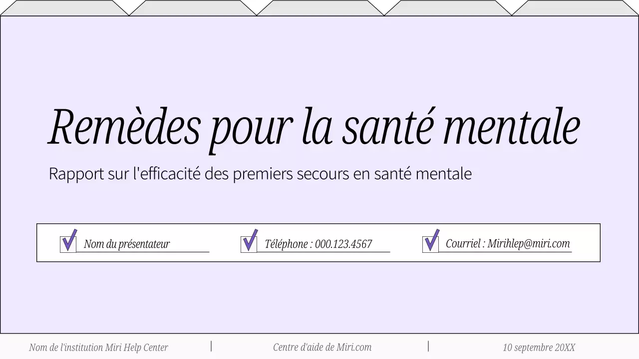 Lilas et blanc Guide des remèdes pour la santé mentale