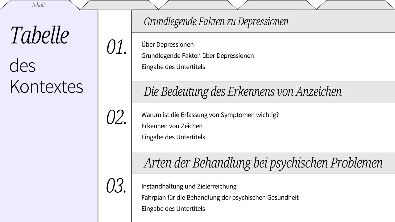 Flieder und weißes Plain Ratgeber Psychische Gesundheit