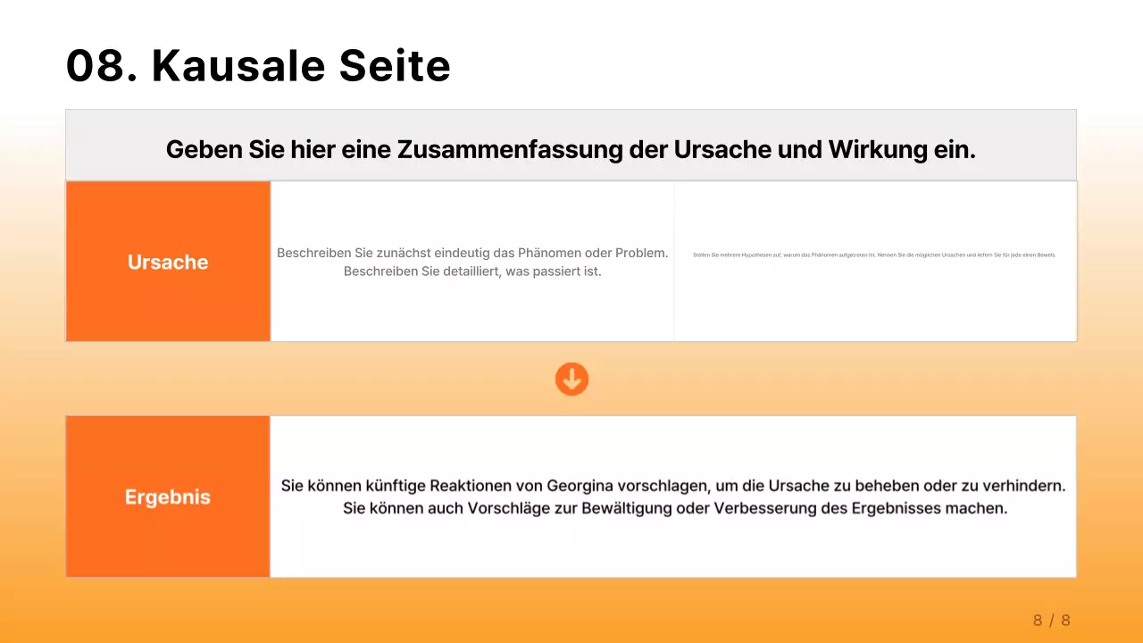 Ein einfacher Unternehmensbericht in Orange und Hellblau