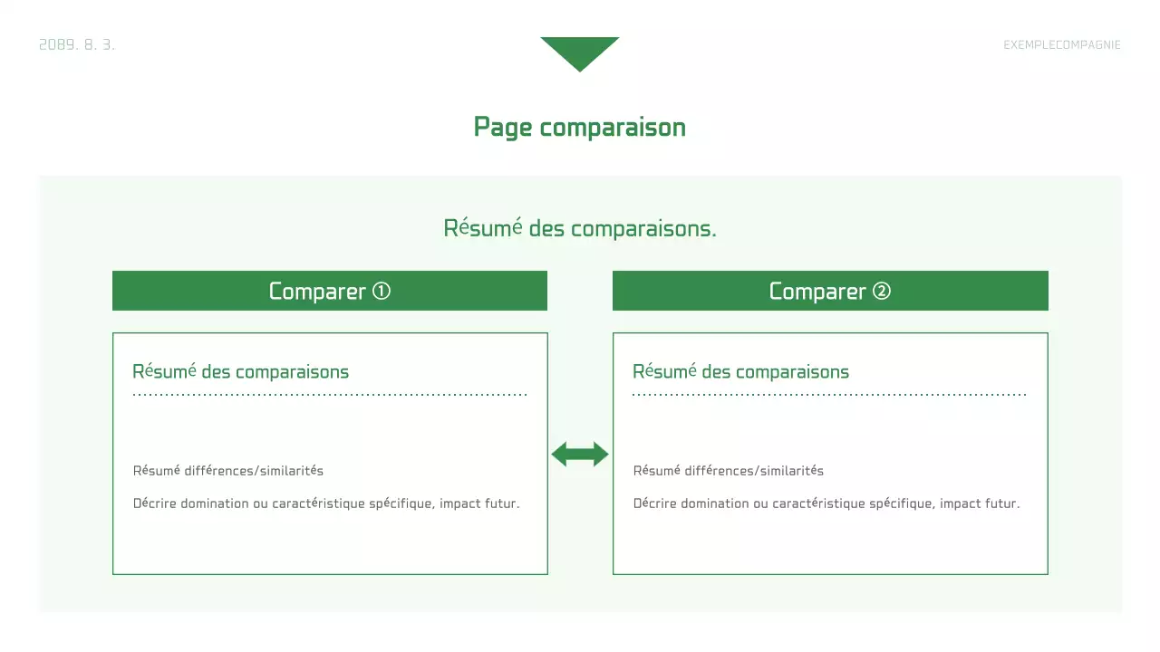 Rapport d'entreprise simple en blanc et vert