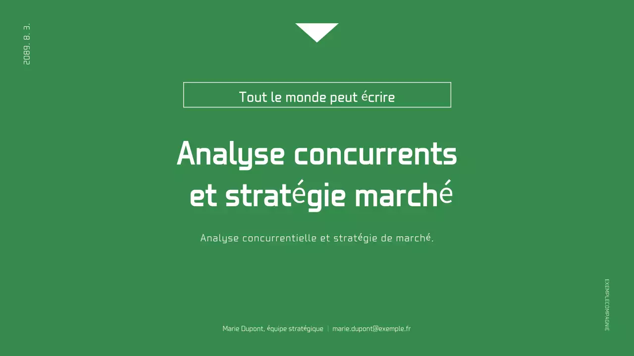 Rapport d'entreprise simple en blanc et vert