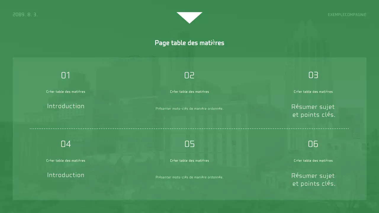 Rapport d'entreprise simple en blanc et vert