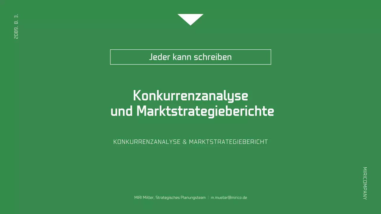 Einfacher Unternehmensbericht in Weiß und Grün