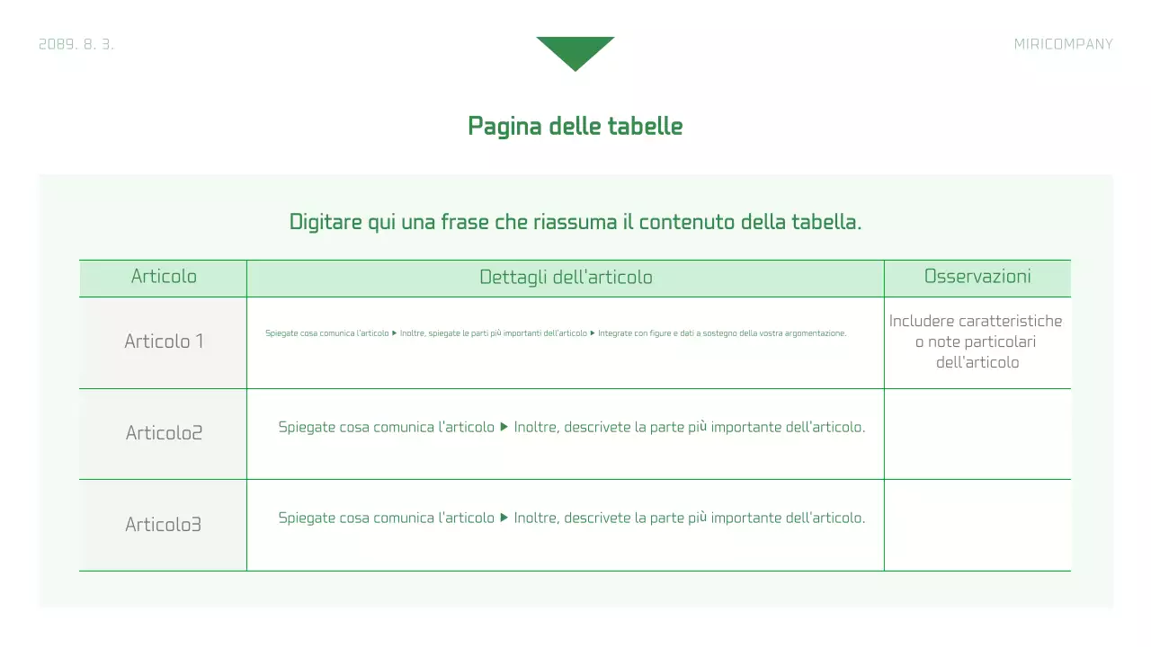 Semplice relazione aziendale in bianco e verde