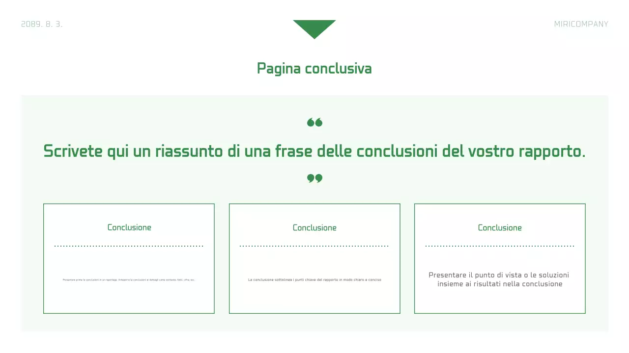 Semplice relazione aziendale in bianco e verde