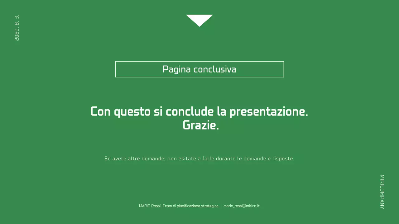 Semplice relazione aziendale in bianco e verde