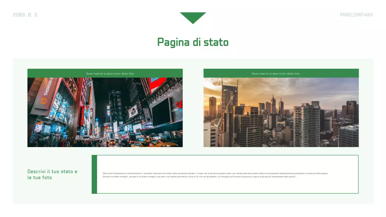 Semplice relazione aziendale in bianco e verde