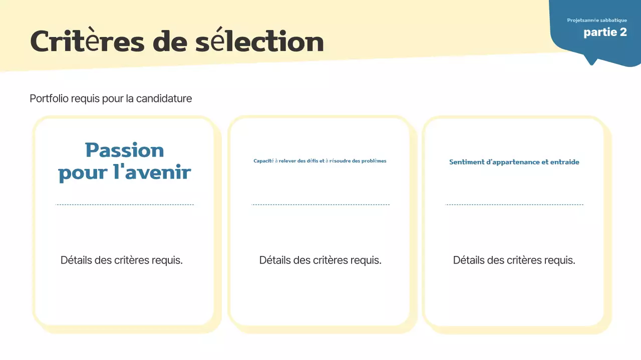 Mémoire de projet simple pour jeunes adultes en année de césure, en beige et bleu marine