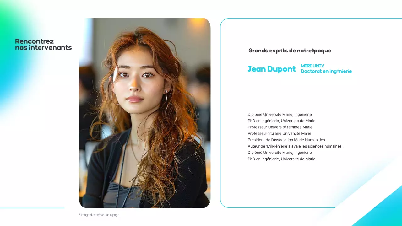 Bleu clair, introduction moderne à un séminaire de prise de parole en entreprise