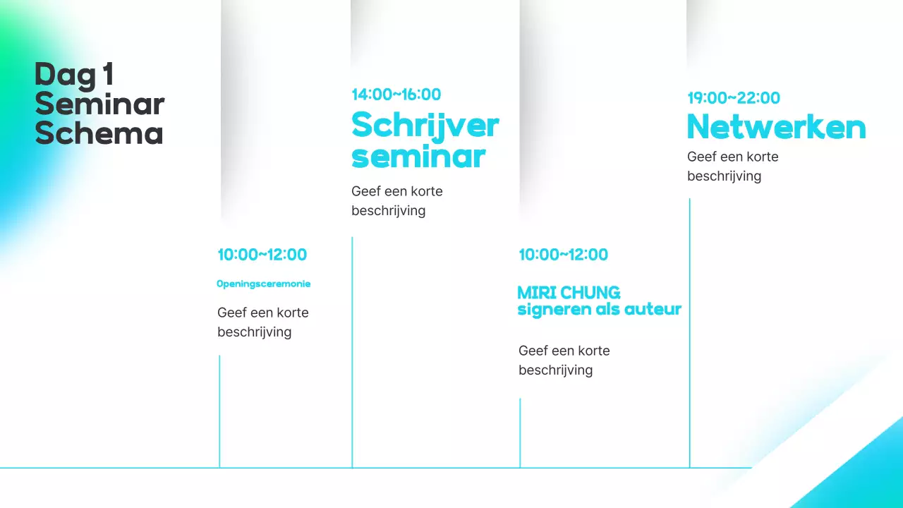 Lichtblauwe, moderne inleiding tot seminar voor zakelijke sprekers