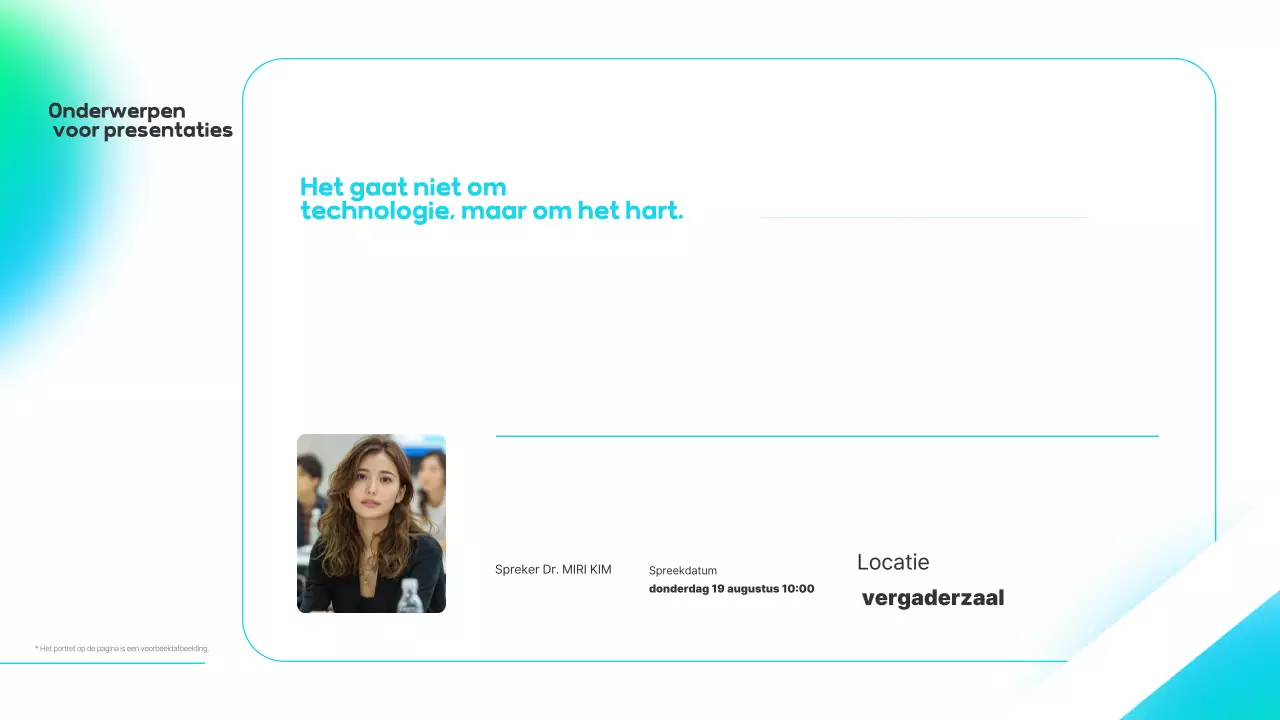 Lichtblauwe, moderne inleiding tot seminar voor zakelijke sprekers