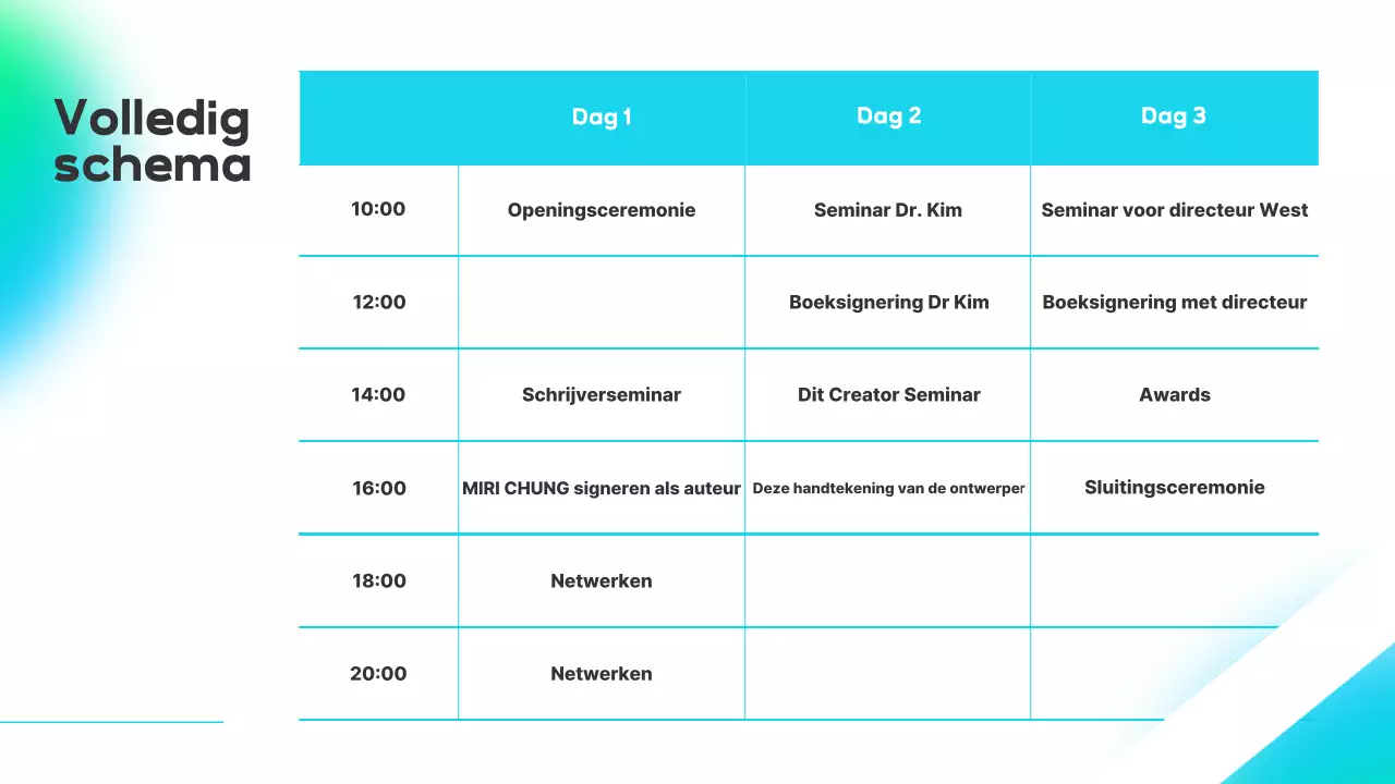 Lichtblauwe, moderne inleiding tot seminar voor zakelijke sprekers