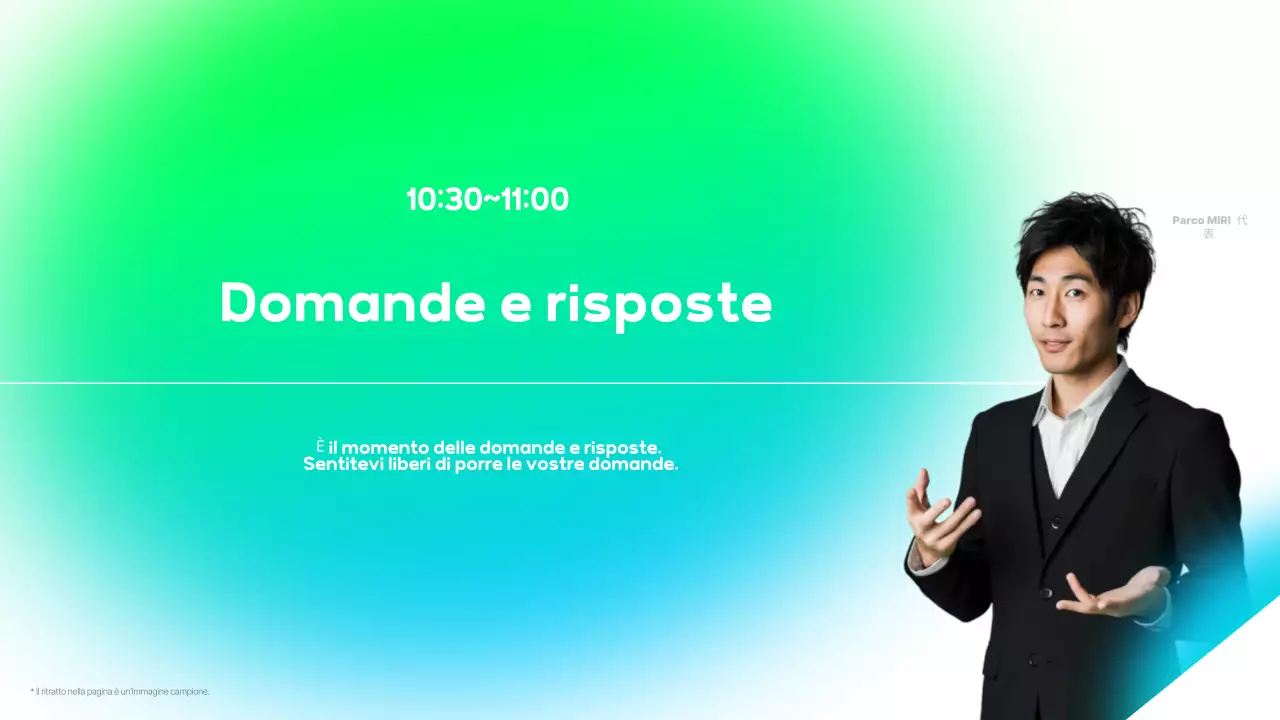 Introduzione a un seminario aziendale moderna e di colore blu chiaro