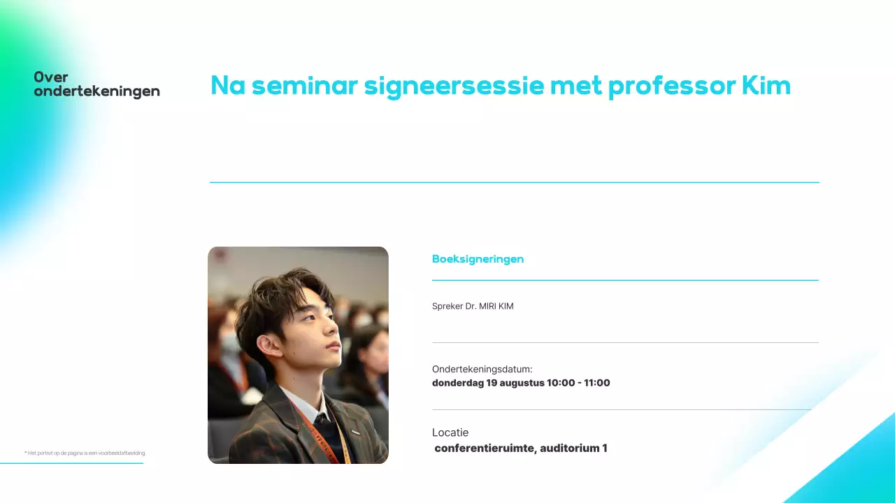 Lichtblauwe, moderne inleiding tot seminar voor zakelijke sprekers