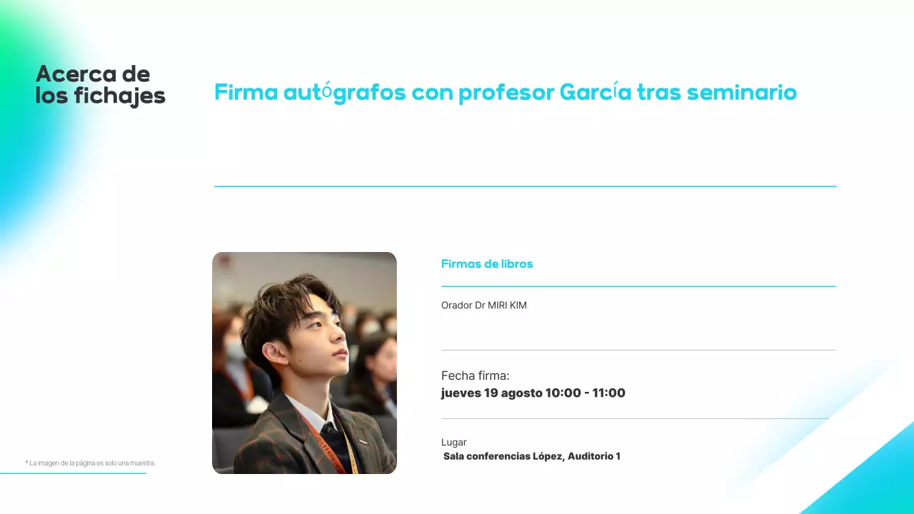 Azul claro, moderna introducción de seminario de oratoria corporativa