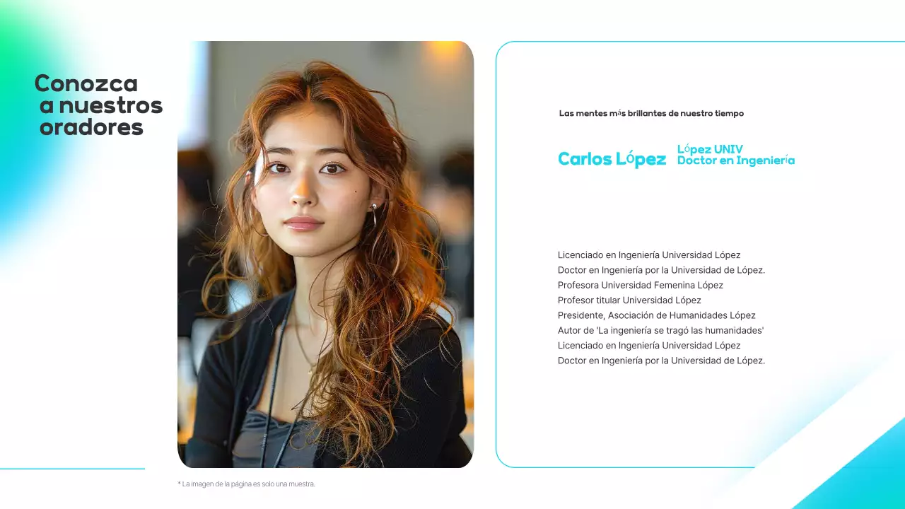 Azul claro, moderna introducción de seminario de oratoria corporativa