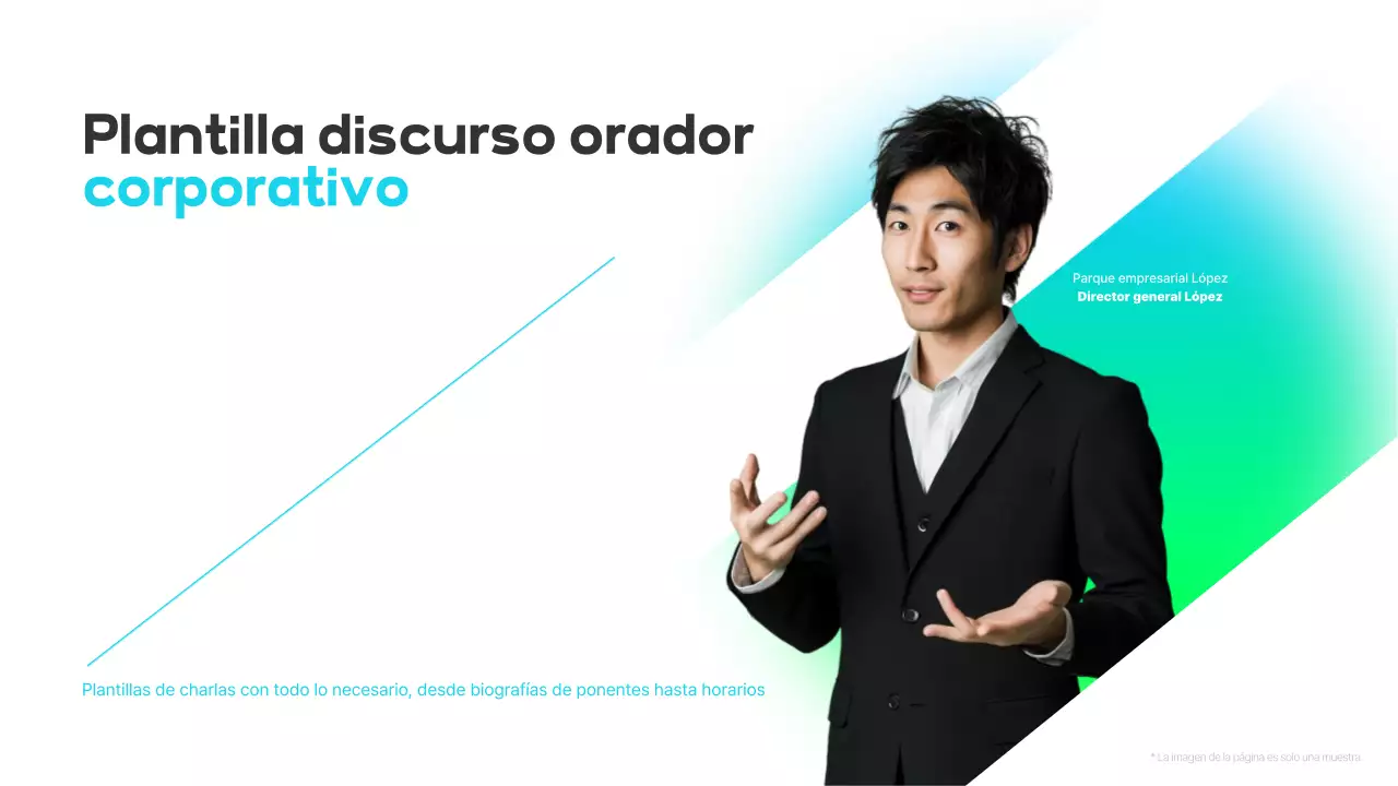 Azul claro, moderna introducción de seminario de oratoria corporativa