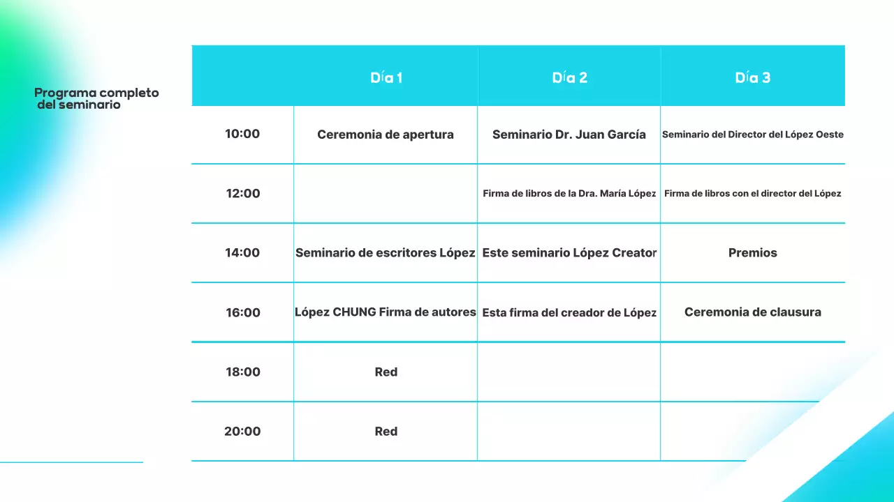 Azul claro, moderna introducción de seminario de oratoria corporativa