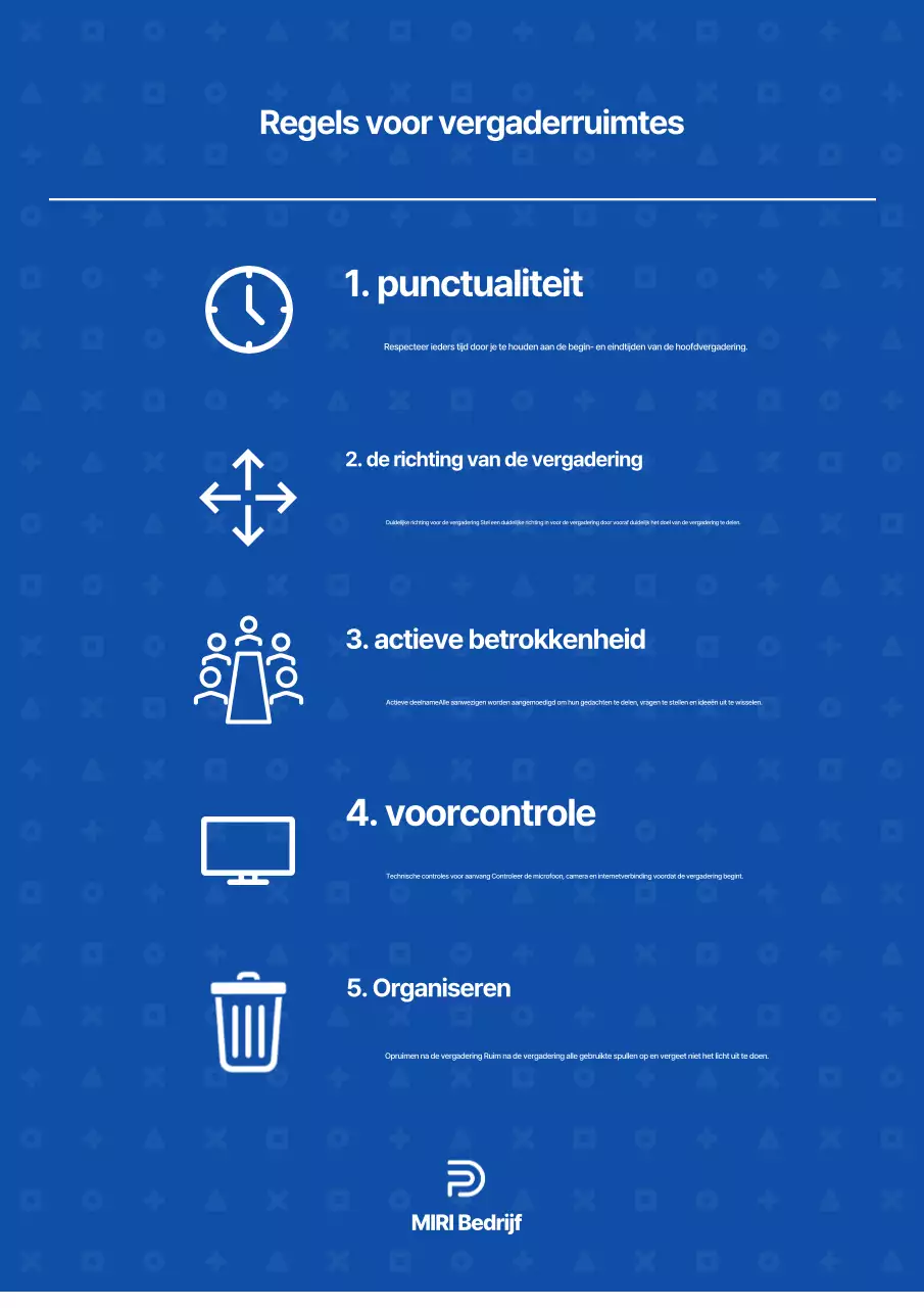 Een eenvoudige sjabloon voor bedrijfsdocumenten in marineblauw en wit