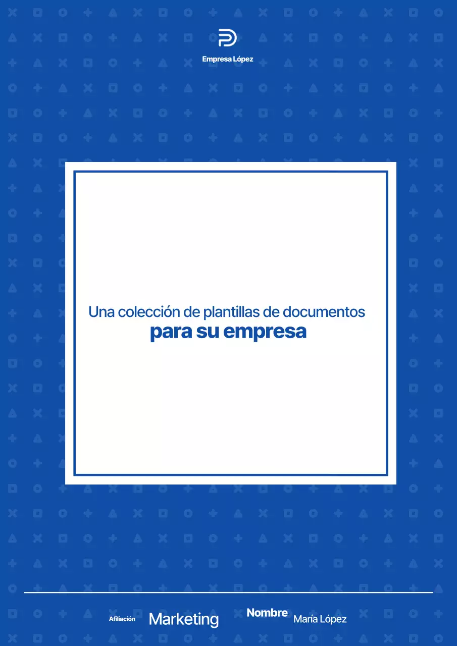 Una sencilla plantilla de documento corporativo en azul marino y blanco