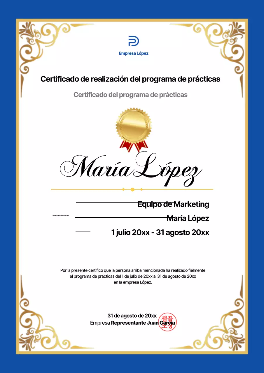 Una sencilla plantilla de documento corporativo en azul marino y blanco