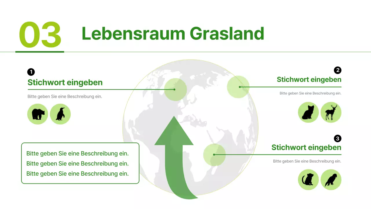 Grüne und hellgrüne Materialien für einfache Tierlebensräume