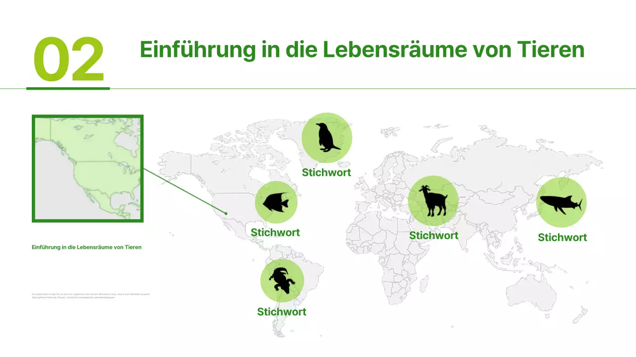 Grüne und hellgrüne Materialien für einfache Tierlebensräume