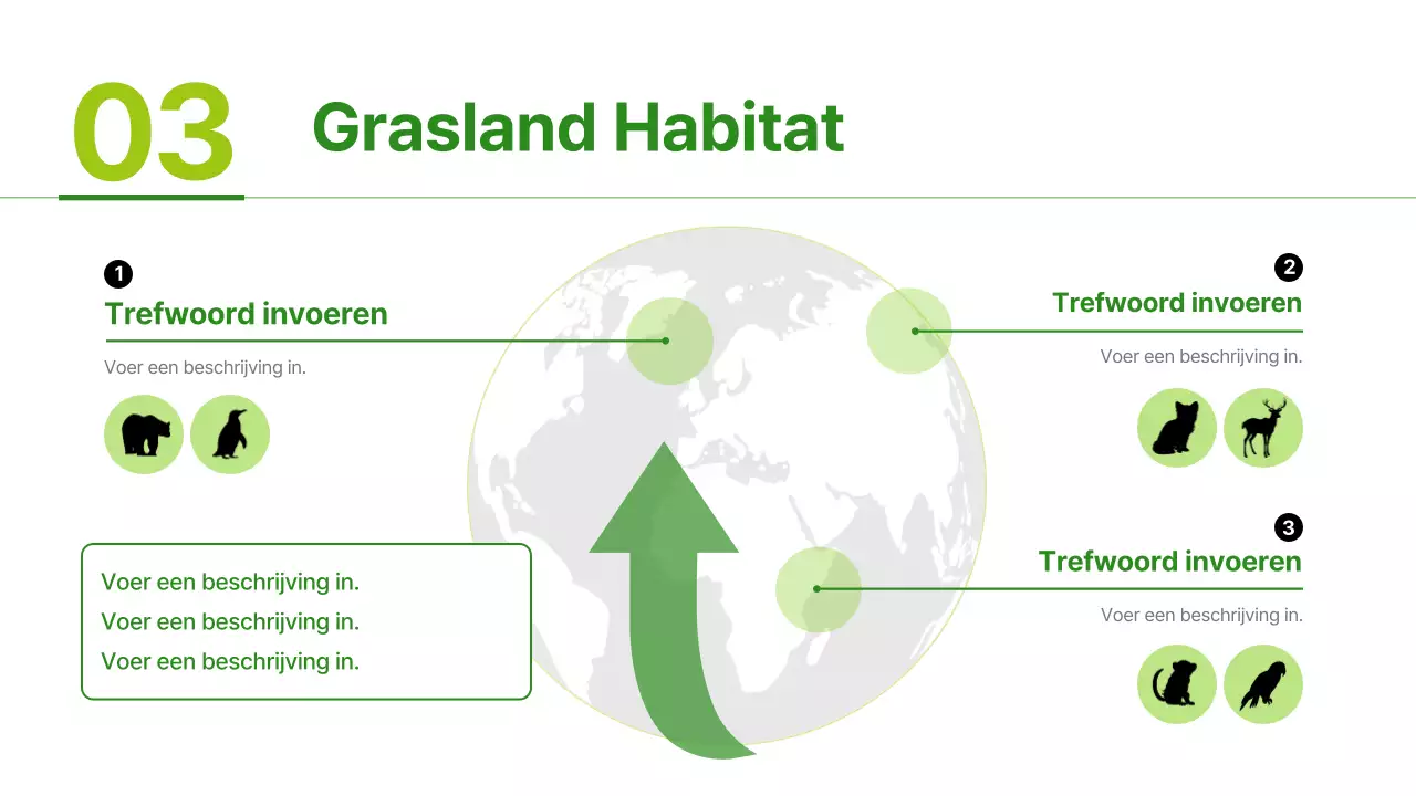 Groene en lichtgroene eenvoudige habitatmaterialen voor dieren