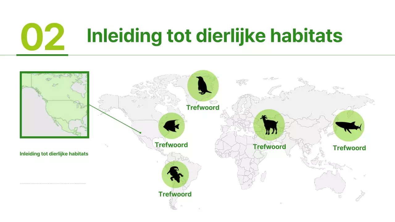 Groene en lichtgroene eenvoudige habitatmaterialen voor dieren