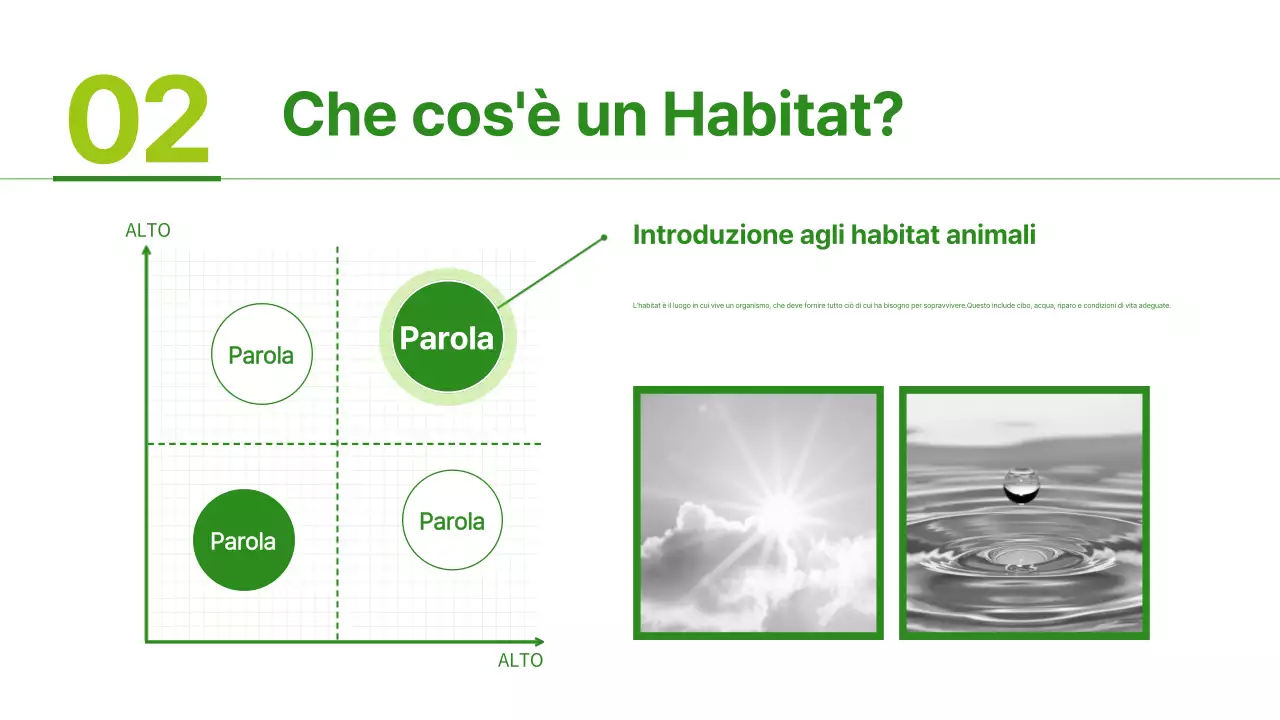 Materiali per habitat animali semplici di colore verde e verde chiaro