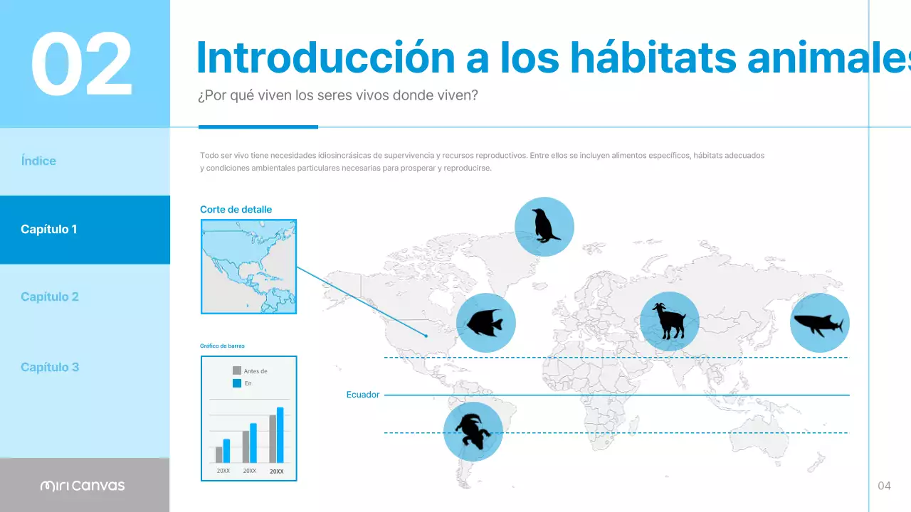 Materiales para hábitats animales sencillos en azul y azul cielo