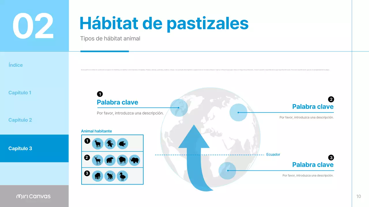 Materiales para hábitats animales sencillos en azul y azul cielo