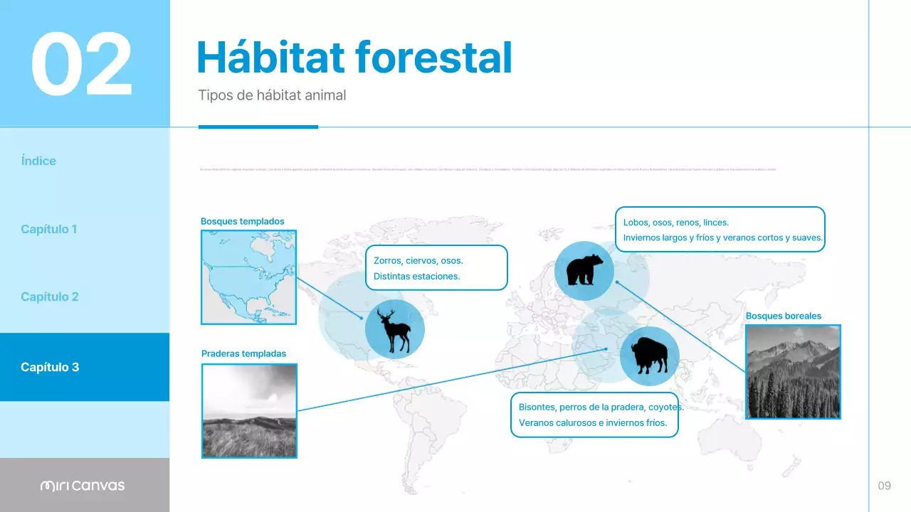 Materiales para hábitats animales sencillos en azul y azul cielo