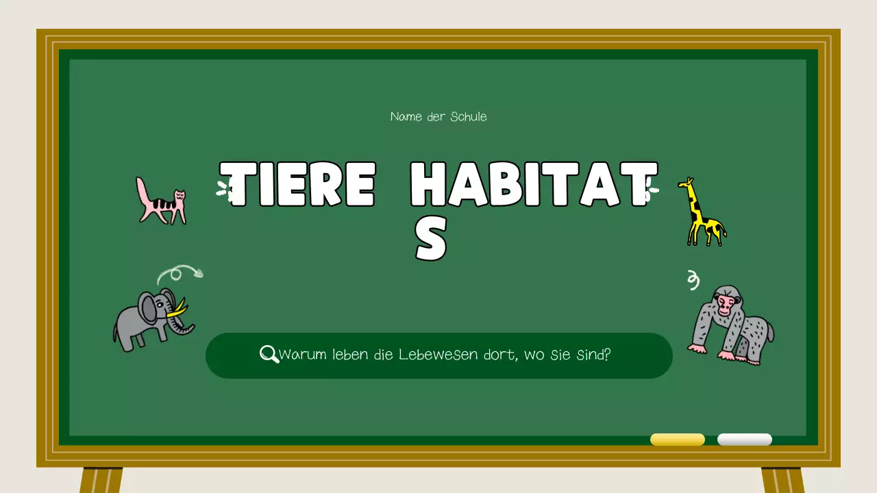 Grüne und gelbe Tierlebensräume Lehrmittel