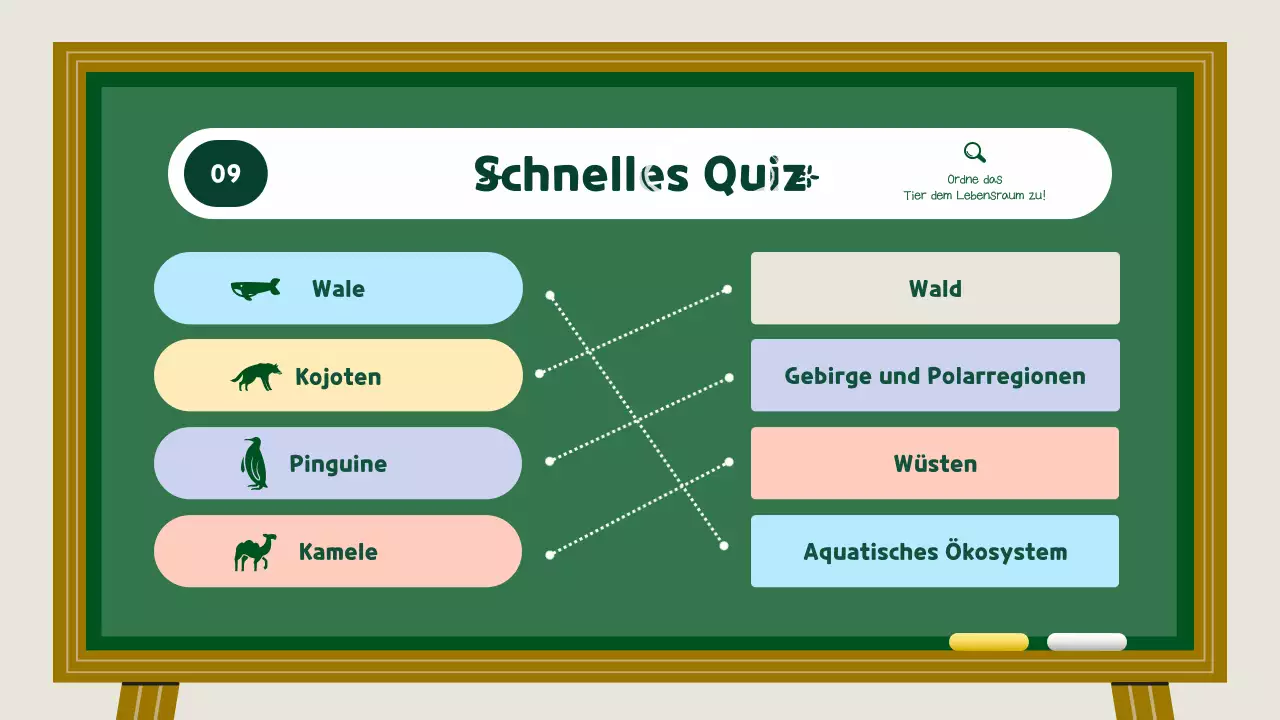 Grüne und gelbe Tierlebensräume Lehrmittel