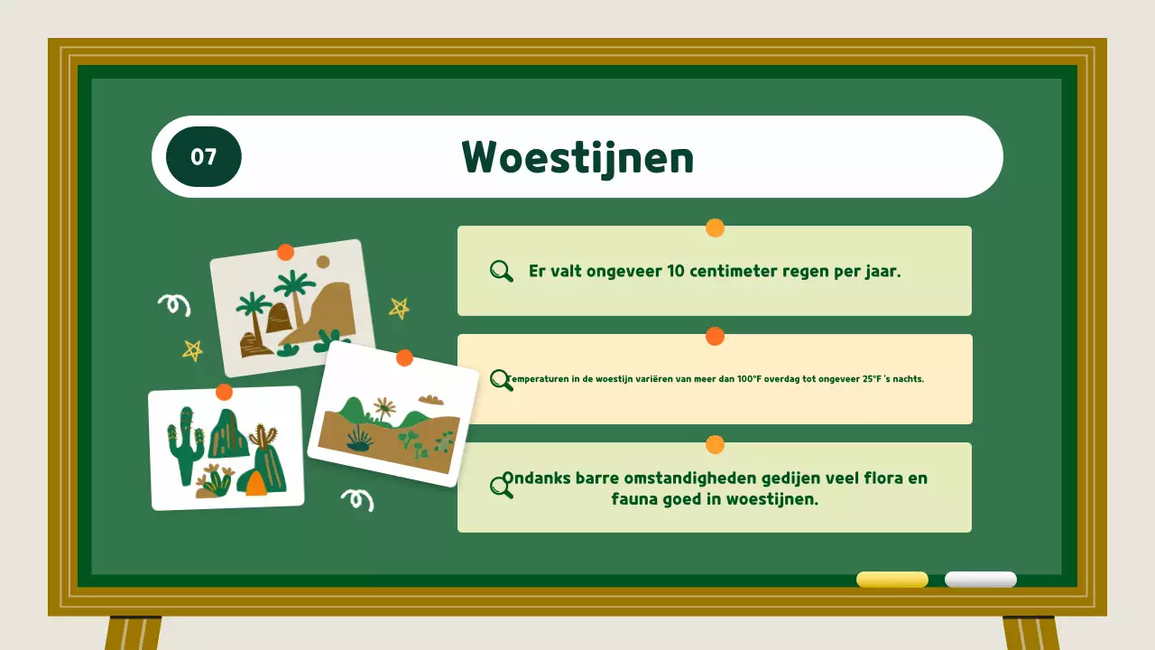 Lesmateriaal voor groene en gele dierenhabitats