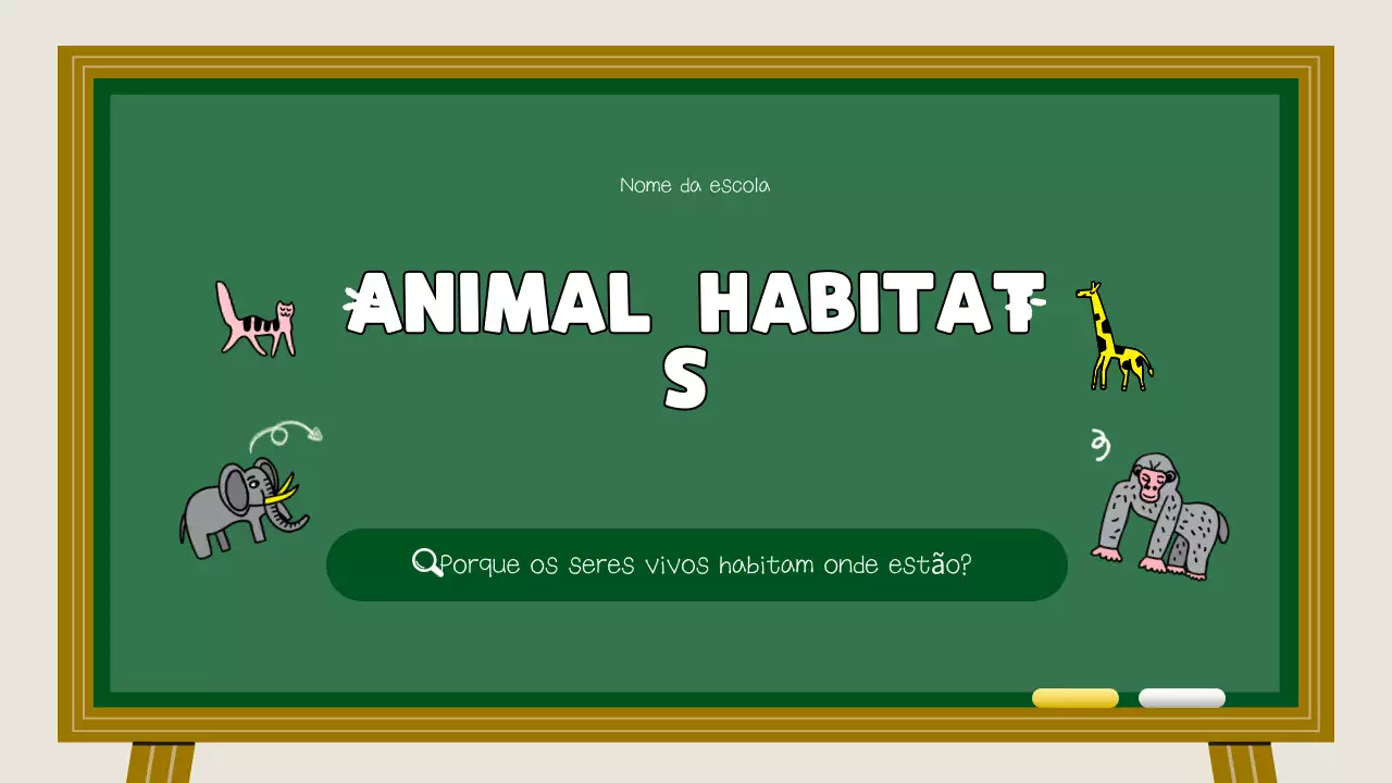 Habitats animais verdes e amarelos Recursos didácticos