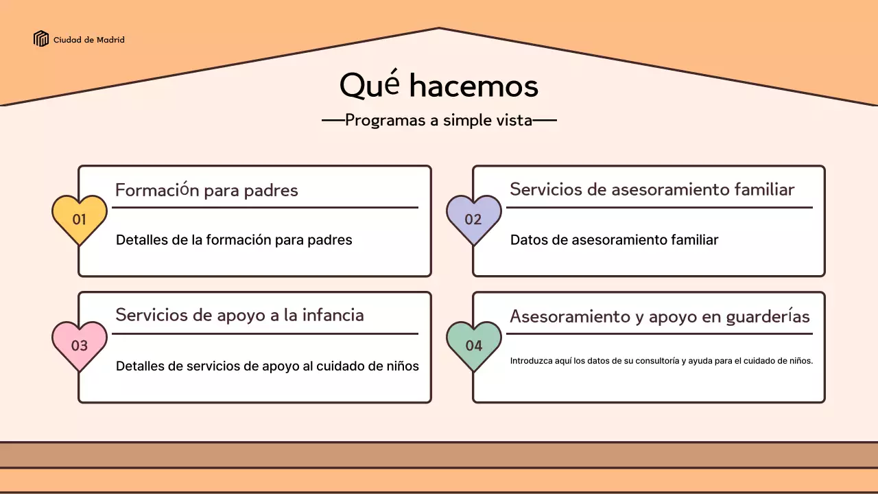 Un look retro en amarillo y marrón Guía de uso del Centro de Ayuda a Domicilio