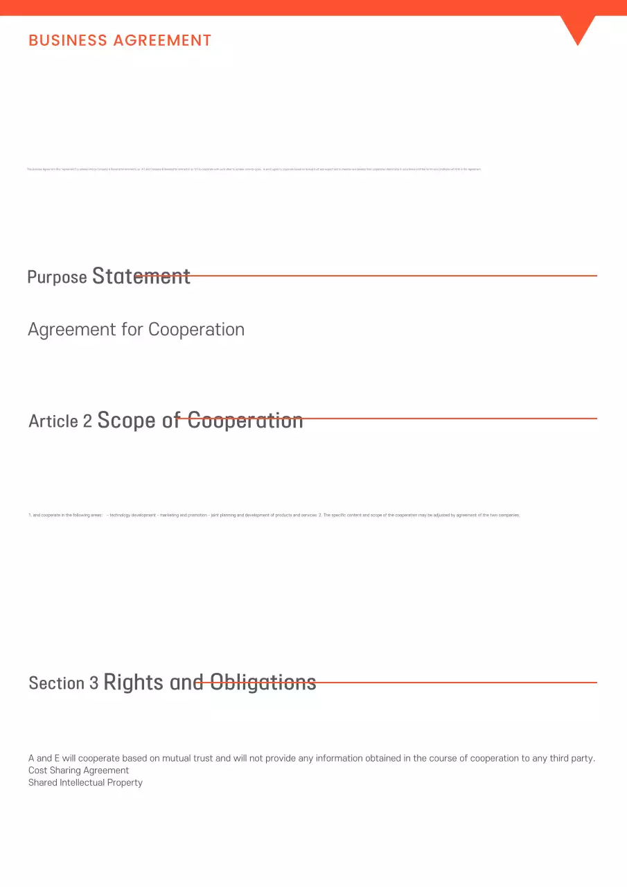 Bộ sưu tập các mẫu công ty tối giản với màu cam và trắng