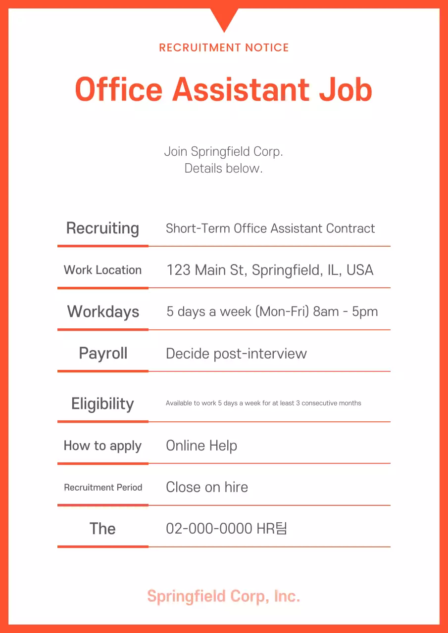 Bộ sưu tập các mẫu công ty tối giản với màu cam và trắng