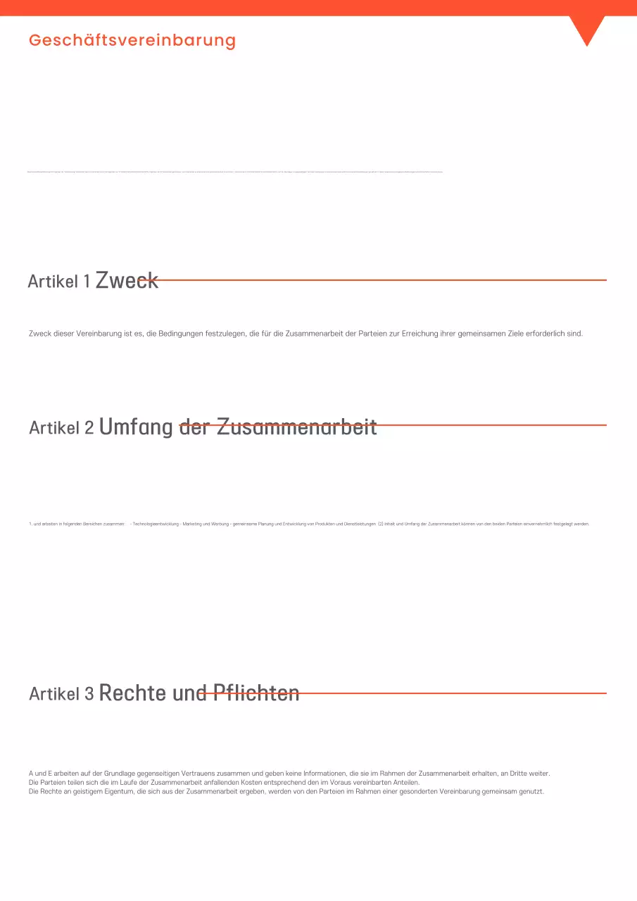 Eine minimalistische Unternehmensvorlagen-Suite in Orange und Weiß