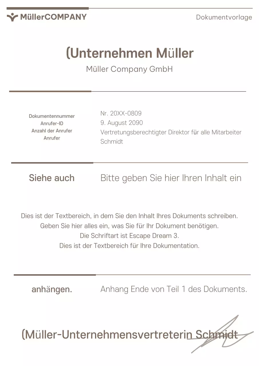 Eine schlichte Corporate Template Suite in Braun und Beige