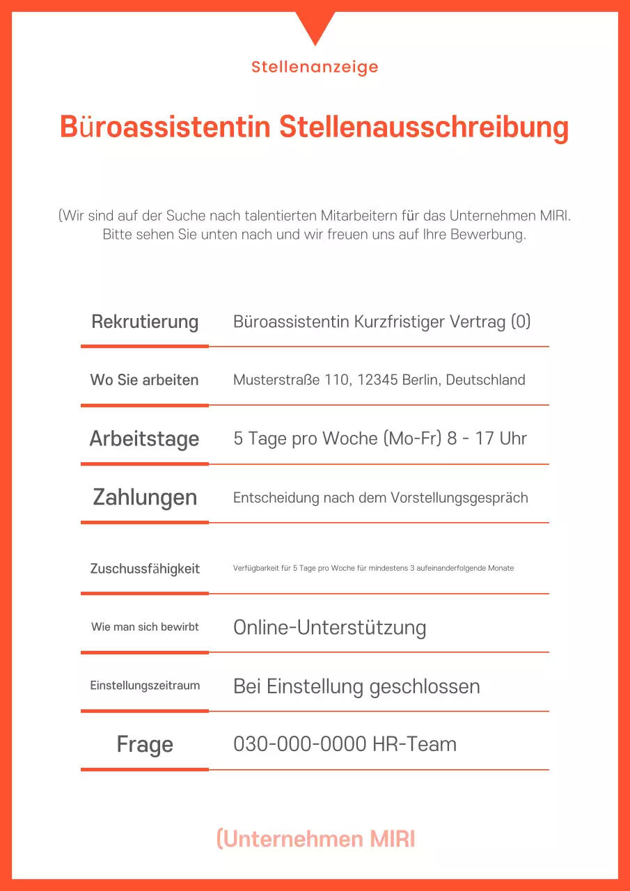 Eine minimalistische Unternehmensvorlagen-Suite in Orange und Weiß