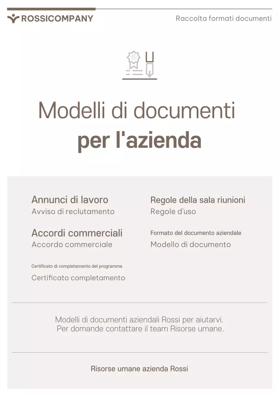 Una semplice suite di modelli aziendali in marrone e beige