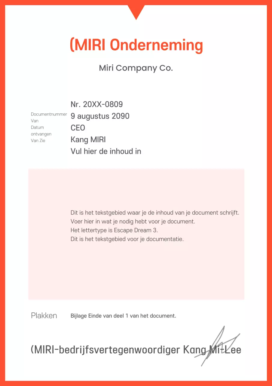 Een minimalistische suite bedrijfssjablonen in oranje en wit