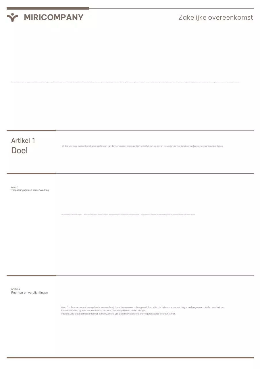 Een suite met eenvoudige bedrijfssjablonen in bruin en beige