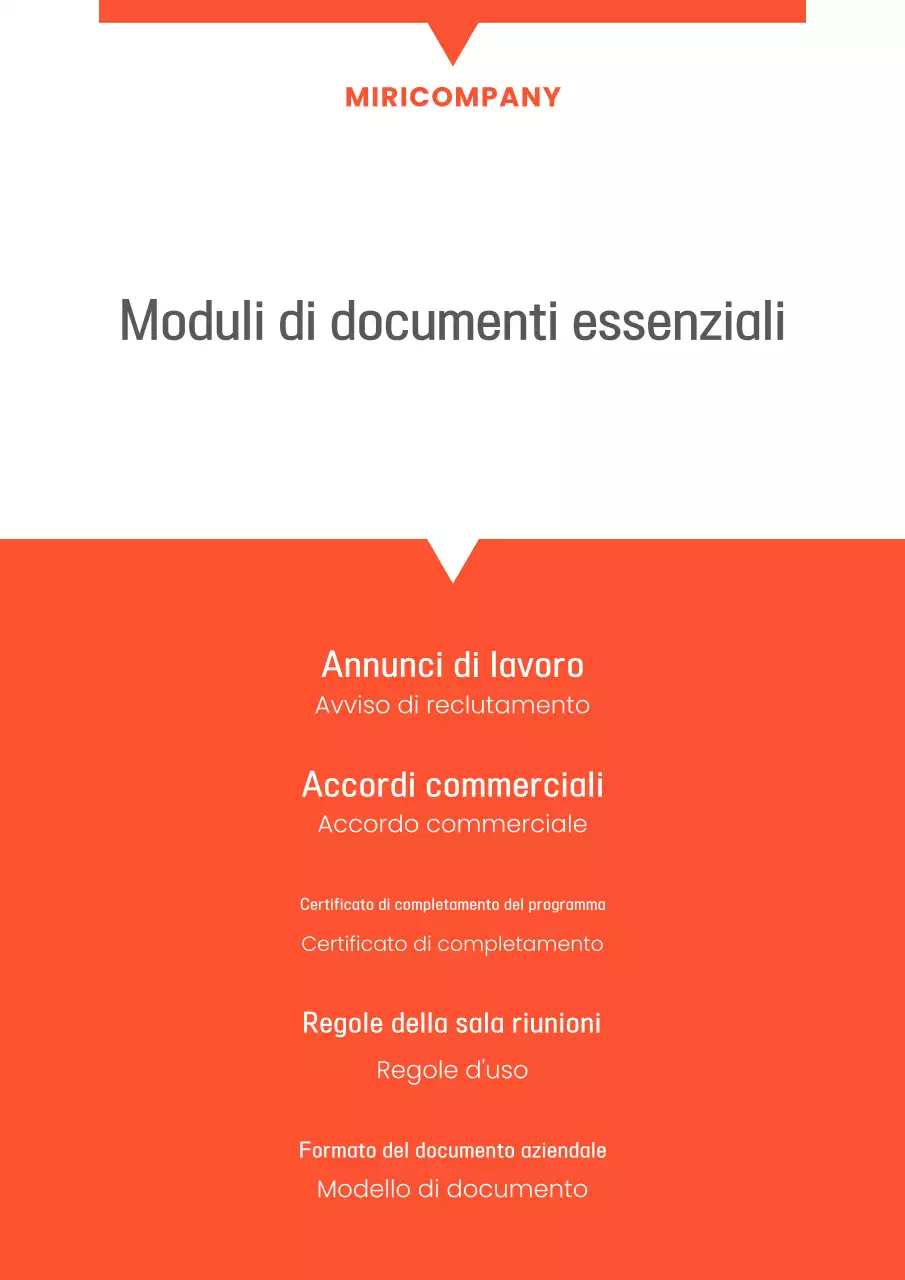 Una suite di template aziendali minimalisti in arancione e bianco