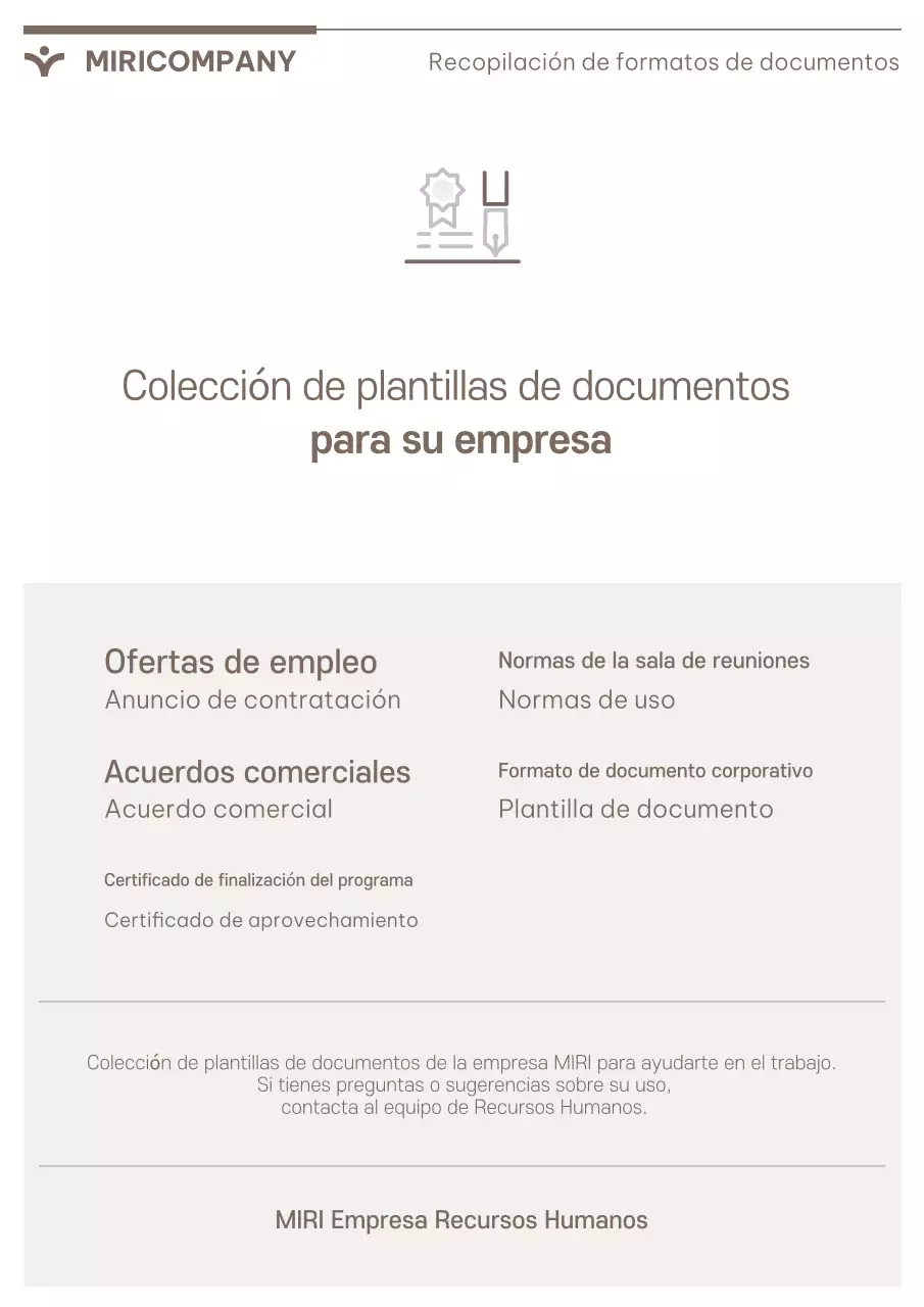 Un sencillo conjunto de plantillas corporativas en marrón y beige