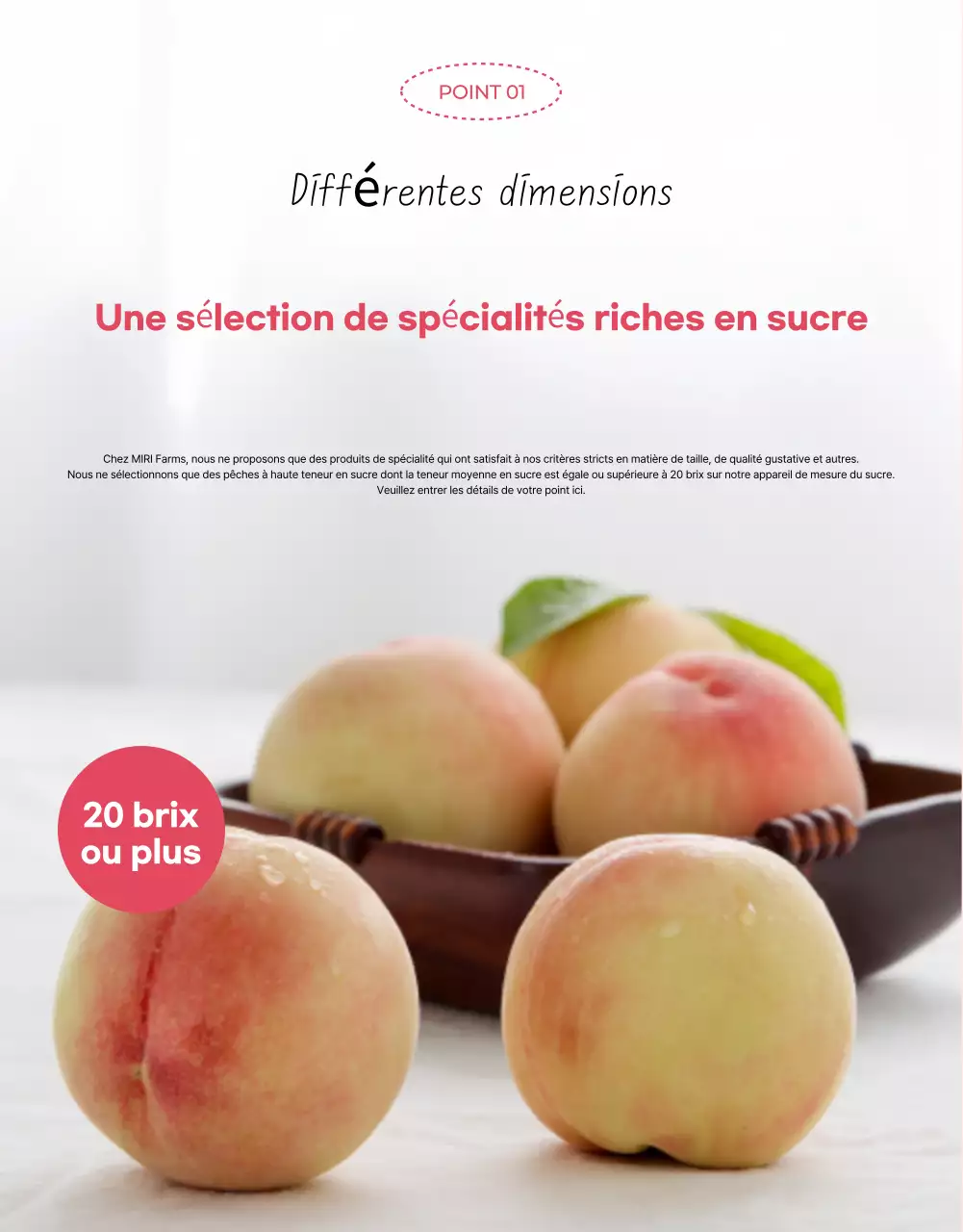 Publicité de base sur les fruits de saison en rose