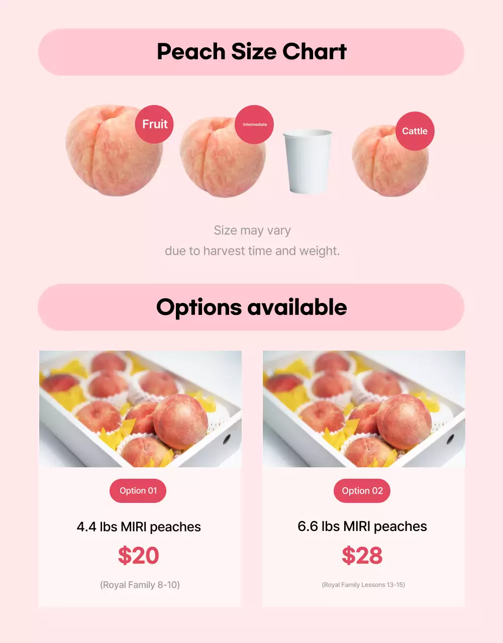 Quảng cáo trái cây theo mùa màu hồng cơ bản